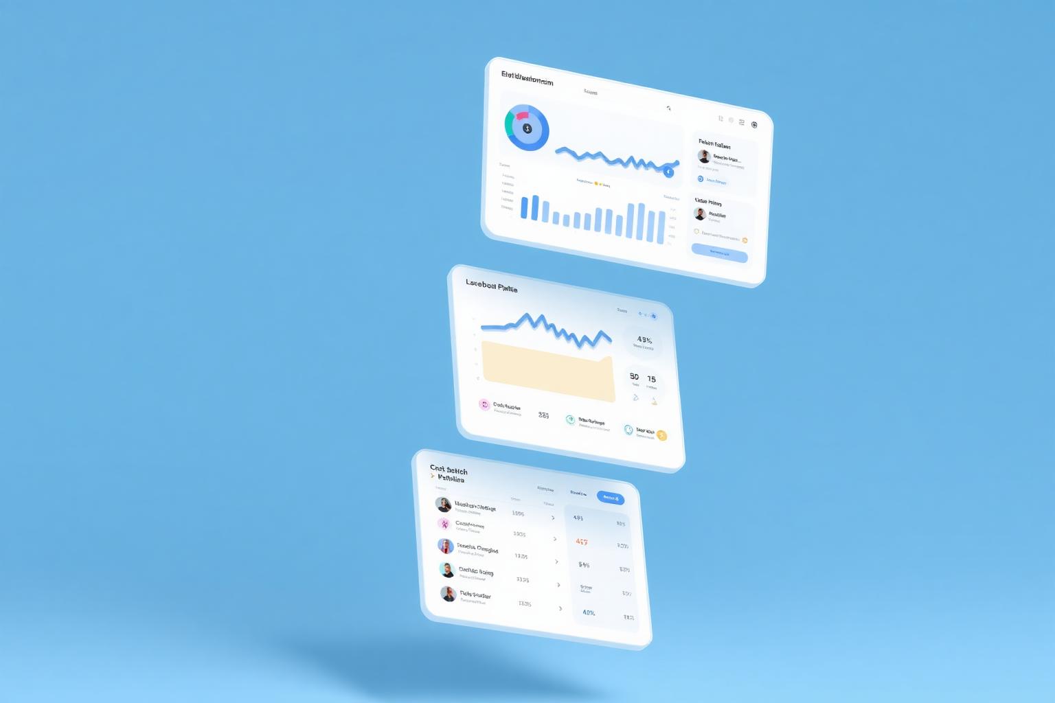 Dashboard preview with charts and pipeline overview